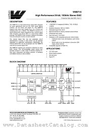 WM8716 datasheet pdf Wolfson