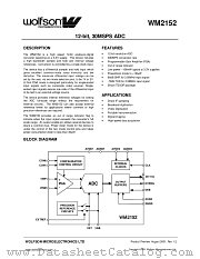 WM2152 datasheet pdf Wolfson