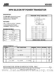 ASI1020 datasheet pdf Advanced Semiconductor