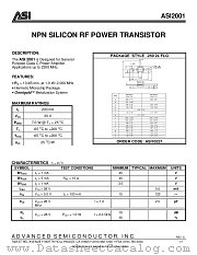 ASI2001 datasheet pdf Advanced Semiconductor