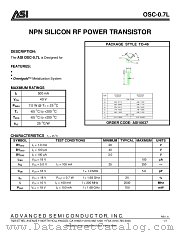 OSC-0.7L datasheet pdf Advanced Semiconductor