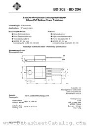 BD202 datasheet pdf AEG-TELEFUNKEN