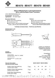 BD677 datasheet pdf AEG-TELEFUNKEN