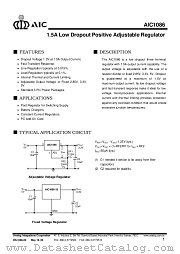 AIC1086CM datasheet pdf Analog Integrations Corporation