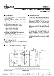 AIC1804DCS datasheet pdf Analog Integrations Corporation