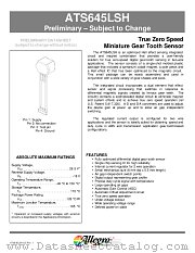 ATS645LSH datasheet pdf Allegro MicroSystems