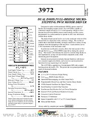 A3972 datasheet pdf Allegro MicroSystems