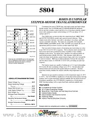 UCN5804B datasheet pdf Allegro MicroSystems