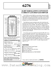 A6276SLW datasheet pdf Allegro MicroSystems