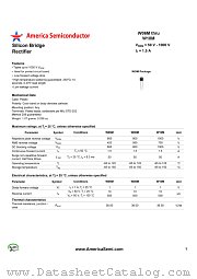 W06M datasheet pdf America Semiconductor