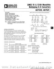 AD7521 datasheet pdf Analog Devices