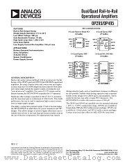 OP495 datasheet pdf Analog Devices