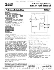 AD7452 datasheet pdf Analog Devices