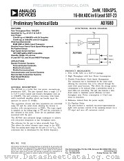 AD7680 datasheet pdf Analog Devices