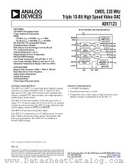 ADV7123 datasheet pdf Analog Devices