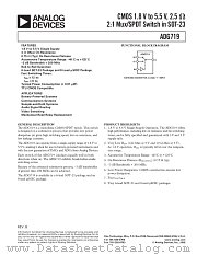 ADG719 datasheet pdf Analog Devices