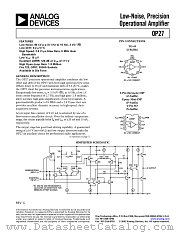 OP27 datasheet pdf Analog Devices