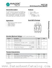 AAT7126 datasheet pdf ANALOGIC TECH