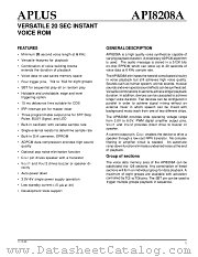 API8208A datasheet pdf Aplus Integrated Circuits