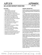 API840N datasheet pdf Aplus Integrated Circuits