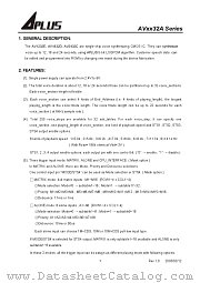 AV1232E datasheet pdf Aplus Integrated Circuits