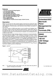 RE023 datasheet pdf Atmel