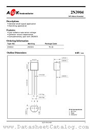 2N3904 datasheet pdf AUK Corp