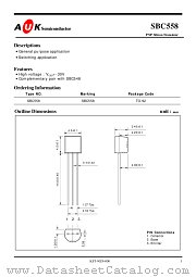 SBC558 datasheet pdf AUK Corp