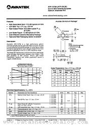 ATF-10736 datasheet pdf AVANTEK