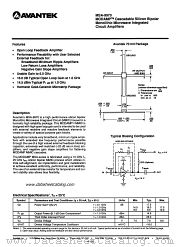 MSA-9970 datasheet pdf AVANTEK