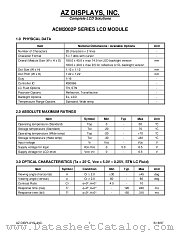 ACM2002P datasheet pdf AZ Displays