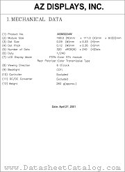 AGM3224W datasheet pdf AZ Displays