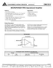 CMV1010YR datasheet pdf California Micro Devices Corp