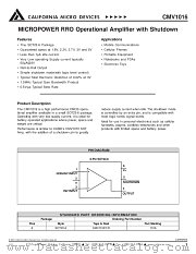 CMV1016YR datasheet pdf California Micro Devices Corp