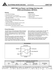 CMV7106YR datasheet pdf California Micro Devices Corp