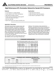 PAC121GTL datasheet pdf California Micro Devices Corp