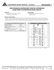 PACGAME-1 datasheet pdf California Micro Devices Corp