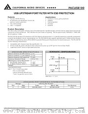 PACUSB100 datasheet pdf California Micro Devices Corp