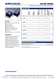 DA100 datasheet pdf C&D Technologies