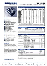 NKE0509S datasheet pdf C&D Technologies