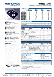 NPH25S4812I datasheet pdf C&D Technologies