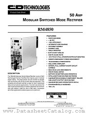 RM4850 datasheet pdf C&D Technologies