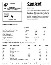 CMSD7000 datasheet pdf Central Semiconductor