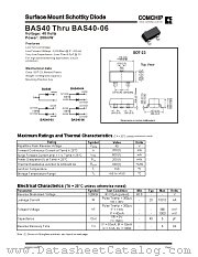 BAS40 datasheet pdf Comchip Technology