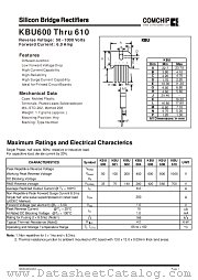 KBU601 datasheet pdf Comchip Technology