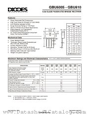 GBU604 datasheet pdf Diodes