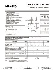 MBR1060 datasheet pdf Diodes