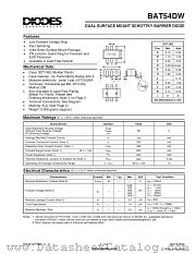 BAT54DW datasheet pdf Diodes