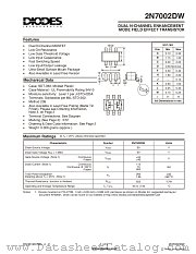 2N7002DW datasheet pdf Diodes