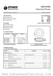 DCR1275SD23 datasheet pdf Dynex Semiconductor